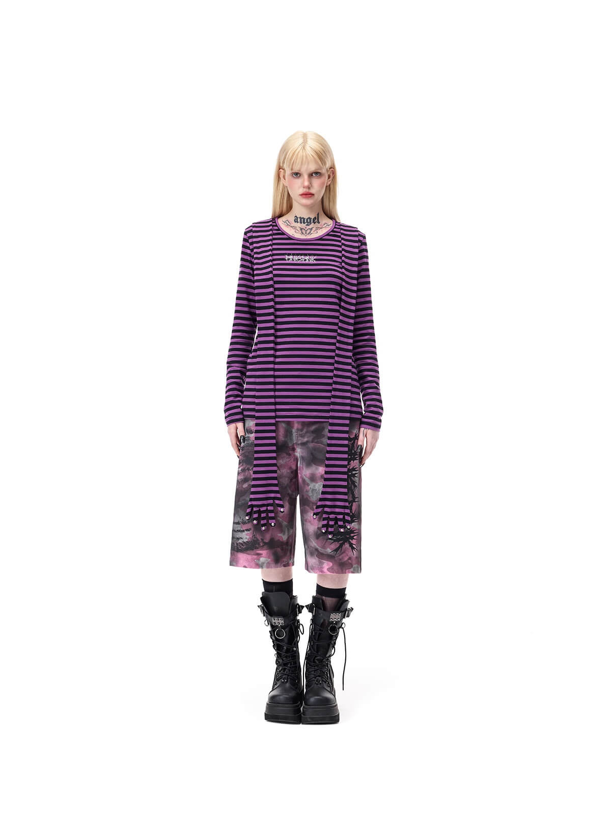Stripe Four Sleeve Top