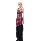 Slash Mesh Dress