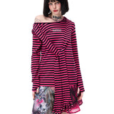Stripe Four Sleeve Top