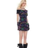 Graffiti mesh dress