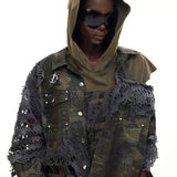 Camouflage Torn Jacket