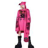 Graffiti Knit Hood-Scarf