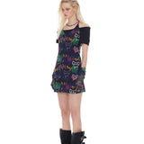 Graffiti mesh dress