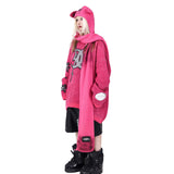 Graffiti Knit Hood-Scarf