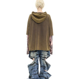Layered Sleeve Hoodie
