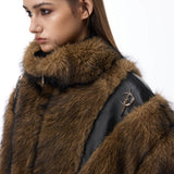 Segmented Fur Coat