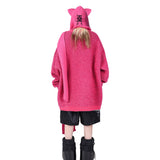 Graffiti Knit Hood-Scarf