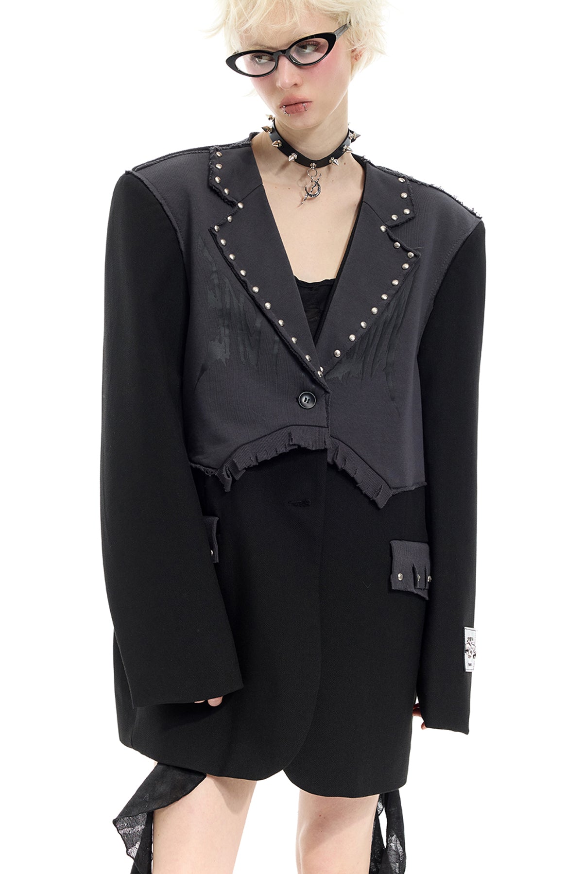 Grunge Studded Blazer