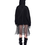 Torn Mesh Hoodie
