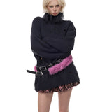 Fringed High-Neck Knit