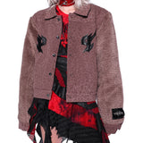 Leopard Denim Bomber