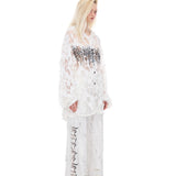 Burnout lace hoodie