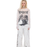 Sheer lace longsleeve