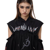 Cut-Out Hoodie Dress
