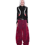 Segmented Denim Pants