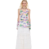 Graffiti mesh dress