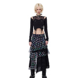 Alien Cat Midi Skirt