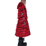 Striped Fur Coat