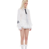 Lace punk tie