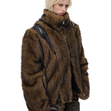 Segmented Fur Coat