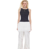 Layered lace pants