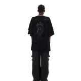 Coated Zip-Slit Jeans