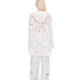 Burnout lace hoodie