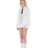 Lace punk tie