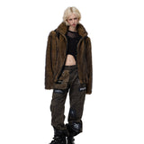 Segmented Fur Coat